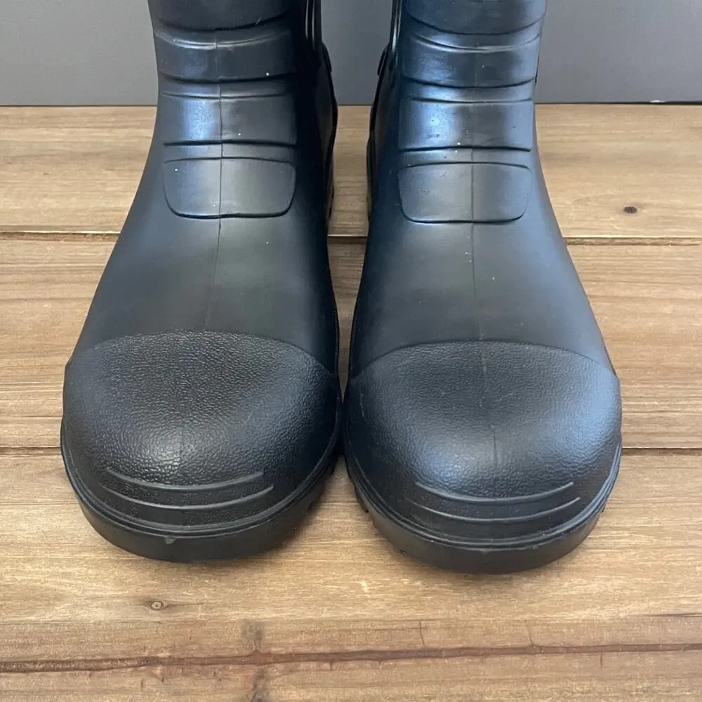 HISEA Tall Work Boots Men 9 / Women 10 Black Waterproof Steel Toe Safety